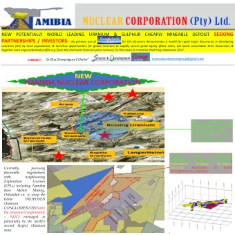 DEPOSIT SEEKING  NEW  POTENTIALLY  WORLD  LEADING  URANIUM  &amp;  SULPHUR  CHEAPLY  MINEABLE