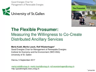 The Flexible Prosumer:  Measuring the Willingness to Co-Create  Distributed Ancillary Services