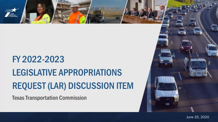 fy 2022 2023 legislative appropriations request lar