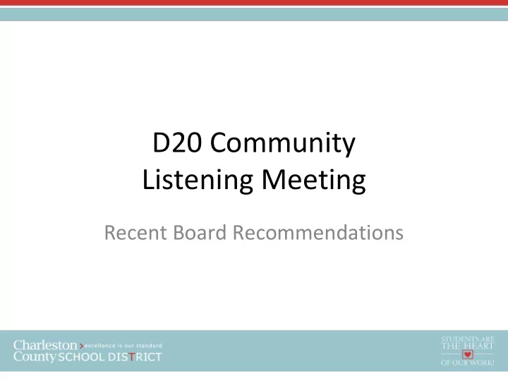 d20 community listening meeting