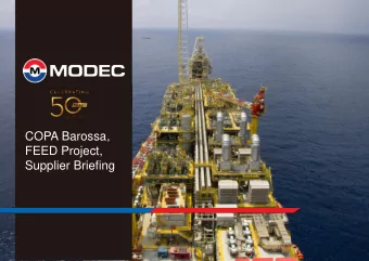 FEED Project,  Supplier Briefing  Agenda  2  Agenda  About MODEC  Commitment to AIP Plan