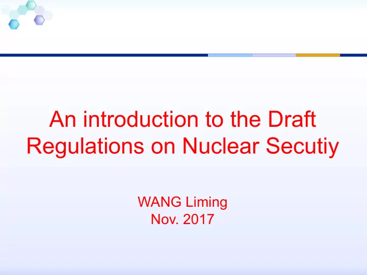 regulations on nuclear secutiy