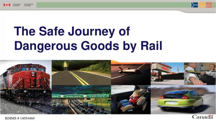 the safe journey of dangerous goods by rail