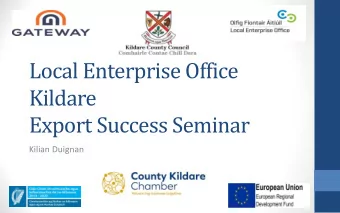 Kildare  Export Success Seminar  Kilian Duignan  Export Success Seminar  Export Success Seminar