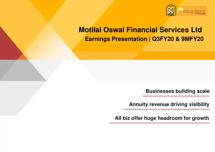 motilal oswal financial services ltd