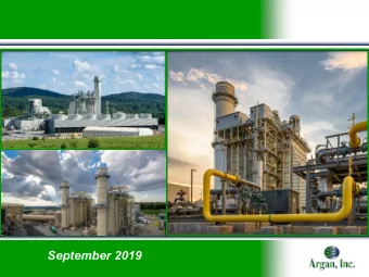 September 2019  Safe Harbor Statement  All statements in this presentation that are not historical