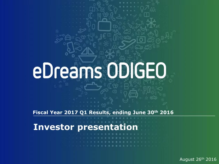 investor presentation