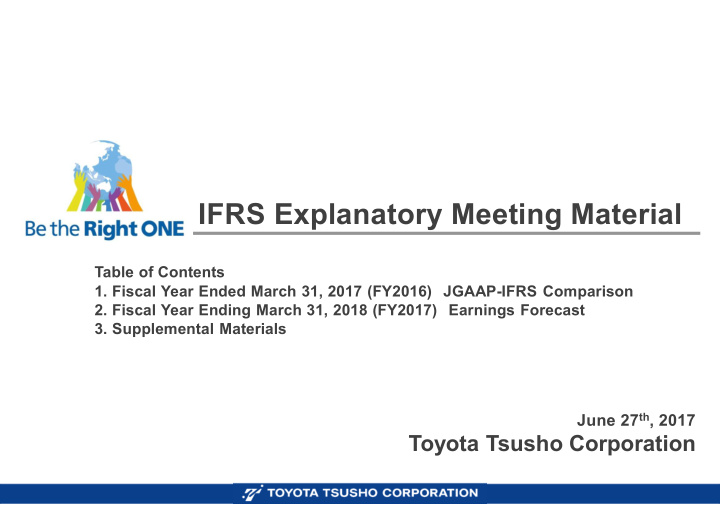 ifrs explanatory meeting material