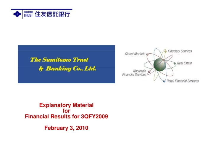 the sumitomo the sumitomo e sumitomo trust e sumitomo