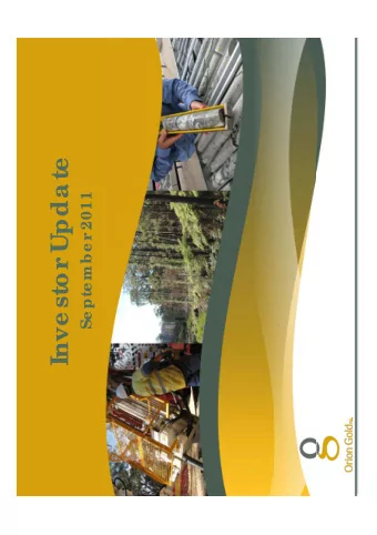 Update  Update  2011  Se pte mbe r  Inve stor  Inve stor  Disc laime r  &amp; Compe te nt Pe r