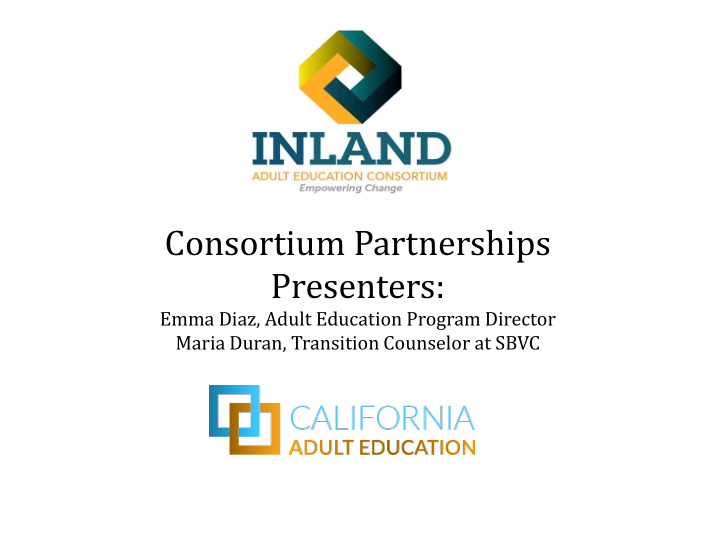 consortium partnerships presenters