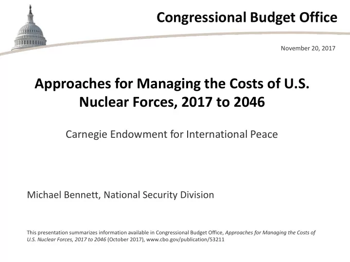 congressional budget office