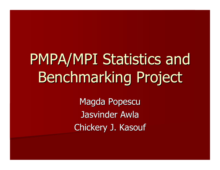 pmpa mpi statistics and pmpa mpi statistics and