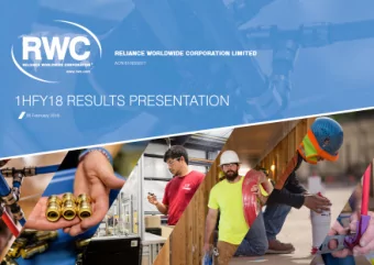 Important Notice  This presentation contains general information about Reliance Worldwide