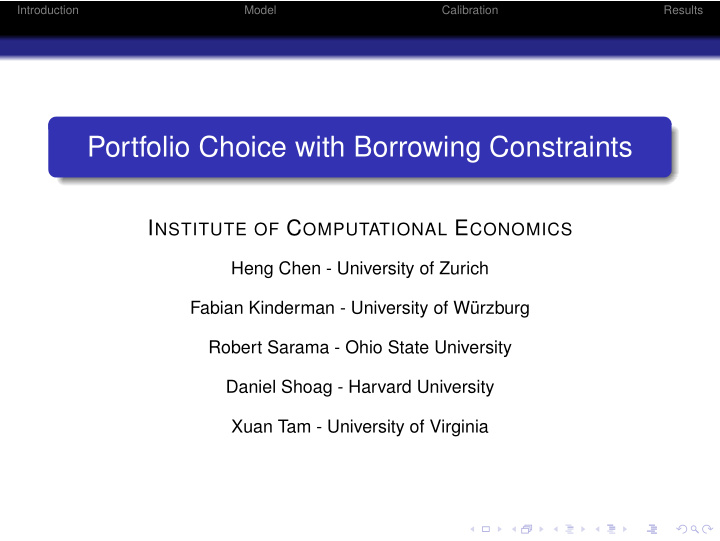 portfolio choice with borrowing constraints