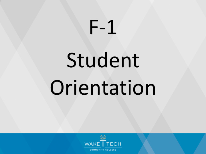 f 1 student orientation international student office