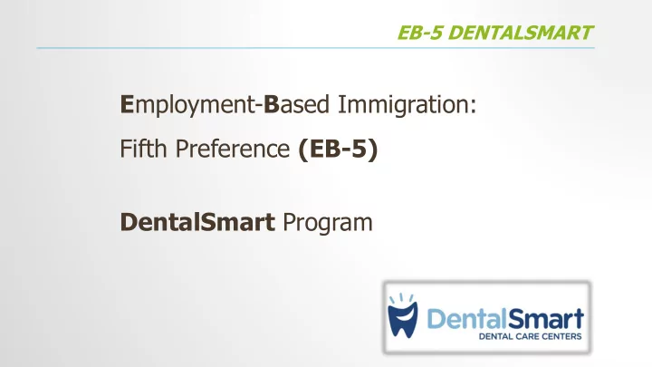 e mployment b ased immigration
