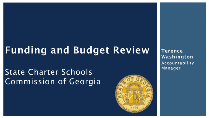 funding and budget review