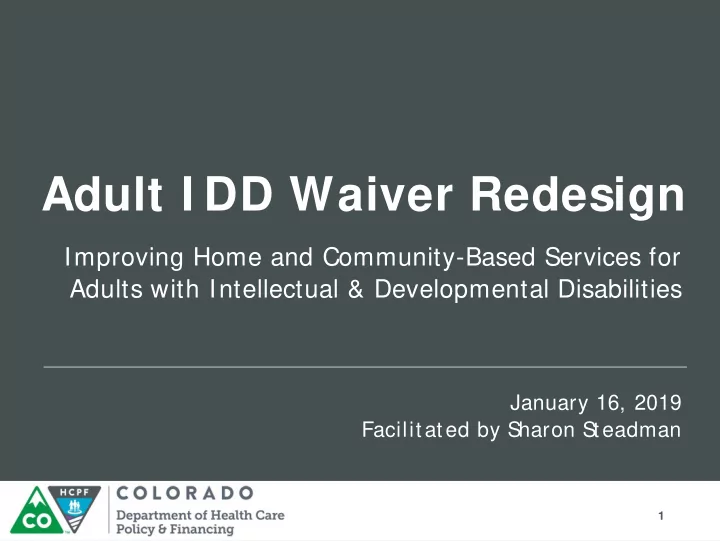 adult i dd waiver redesign