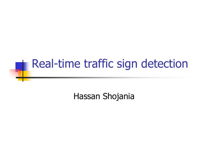 real time traffic sign detection