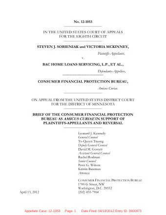 No. 12-1053  ____________________________  IN THE UNITED STATES COURT OF APPEALS  FOR THE EIGHTH