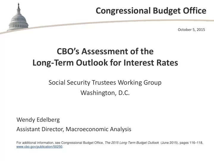 congressional budget office