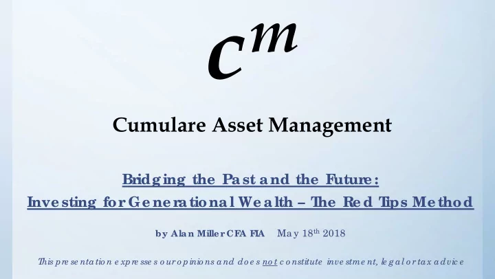 cumular e asse t manage me nt info