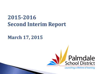 Material Changes from First Interim Budget  Changes in State Revenue Allocations for Multi
