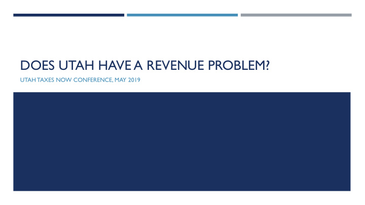 does utah have a revenue problem