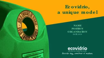 E  c ovidr  io,  a unique  mode l  NAME  POSIT  ION  ORGANISAT  ION  DAT  E  , 2019  T  a b le  o f