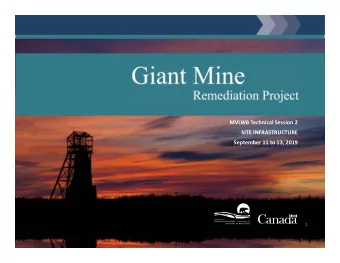 MVLWB Technical Session 2  SITE INFRASTRUCTURE  September 11 to 13, 2019  1  Site Infrastructure