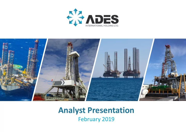 analyst presentation