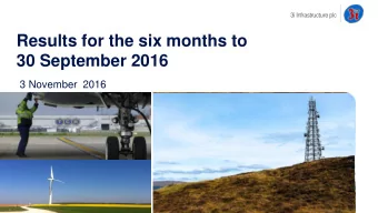 30 September 2016  3 November  2016  3i Infrastructure plc  Important information The sole purpose