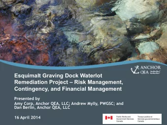 Esquimalt Graving Dock Waterlot  Remediation Project  Risk Management,  Contingency, and