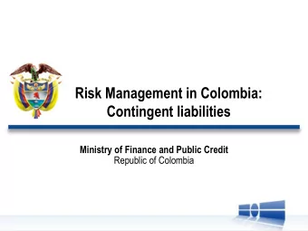 Contingent liabilities  Ministry of Finance and Public Credit  Republic of Colombia  Introduction