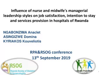 RPA&amp;RSOG conference 13 th September 2019  1 Outline  Introduction  Study Objectives