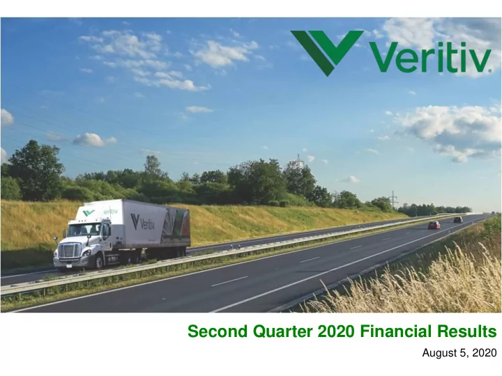 second quarter 2020 financial results