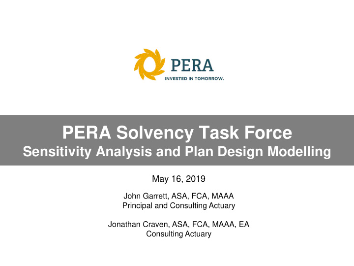 pera solvency task force