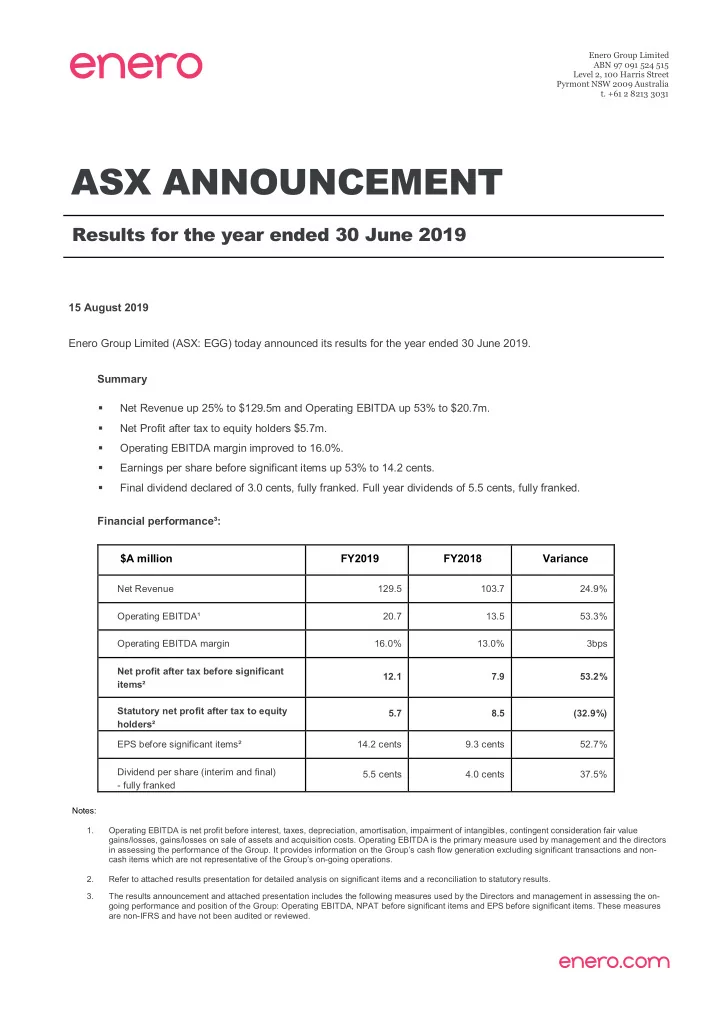 asx announcement
