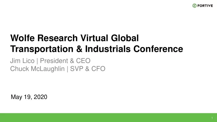wolfe research virtual global transportation industrials