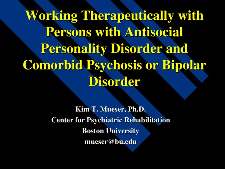 working therapeutically with working therapeutically with