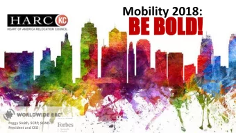 BE  BE BOL  BOLD!  D!  Peggy Smith, SCRP, SGMS-T  President and CEO  Fertility Rates and the Global