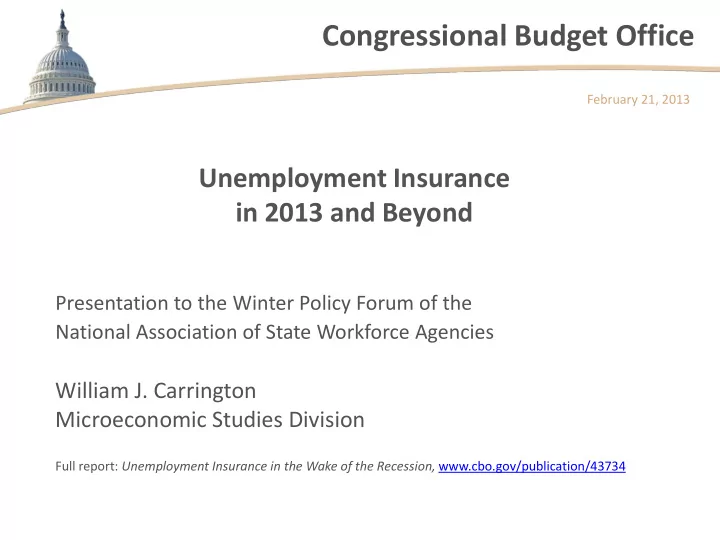 congressional budget office