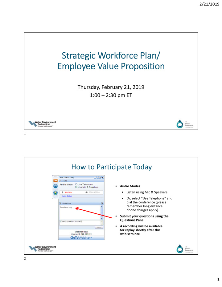 strategic workforce plan employee value proposition