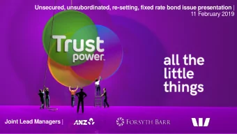 11 February 2019 Joint Lead Managers |  Disclaimer  Please read carefully before the rest of the