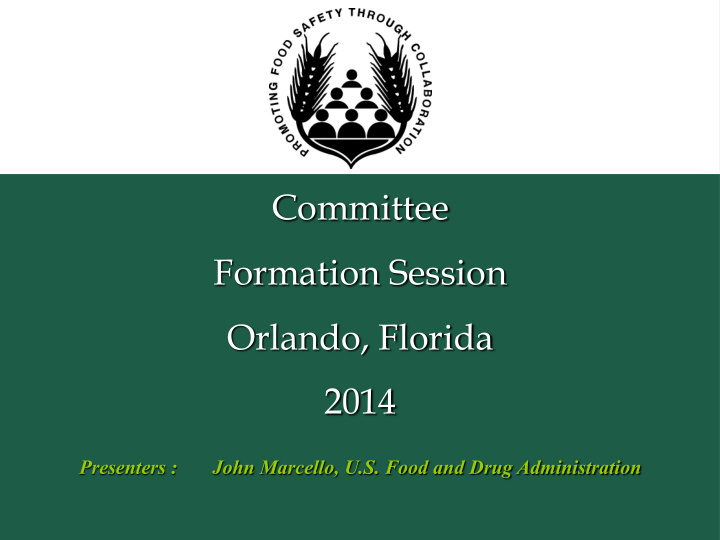 committee formation session orlando florida 2014