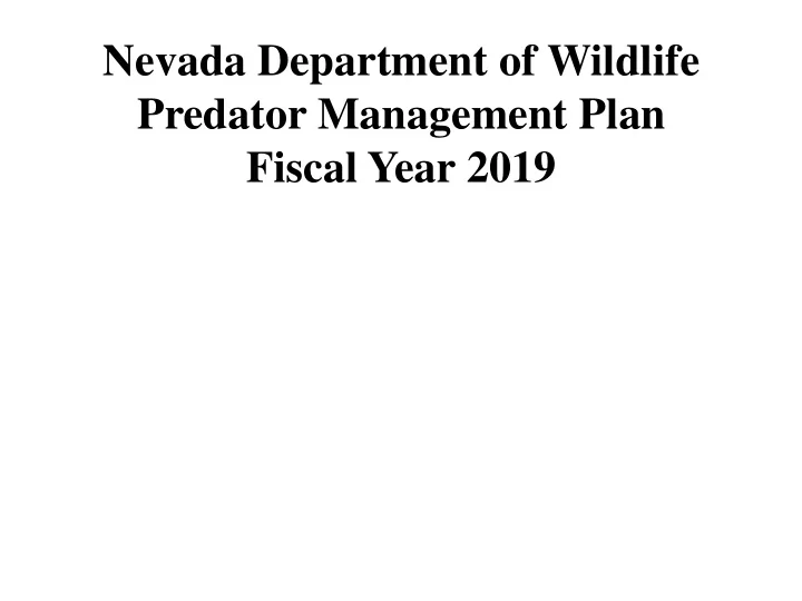 predator management plan