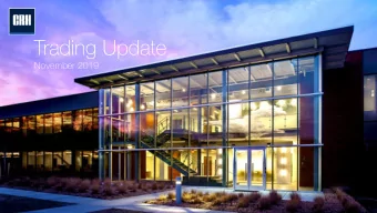 Trading Update  November 2019  Key Messages &amp; Financial Highlights    Good profit delivery