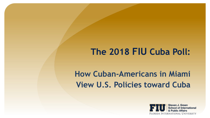 the 2018 cuba poll