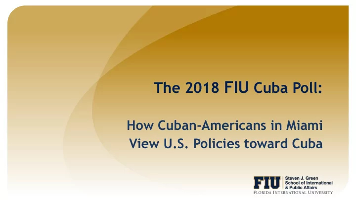 the 2018 cuba poll